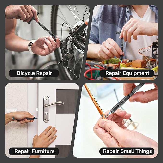 42 in 1 Magnetic Screwdriver Set, DIY Ratchet Screwdriver Set, Multi Bit Screw Drive with Storage Case, Portable Compact Repair Tool Kit for Christmas Gifts, Furniture, Computer, Bicycle- Orange
