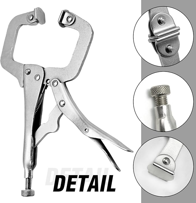 6 Pack 6 Inch C-Clamp Locking with Swivel Pads Heavy Duty Pliers Welding Clamps Clamps Heavy Duty for Craftsmen Home Workshop