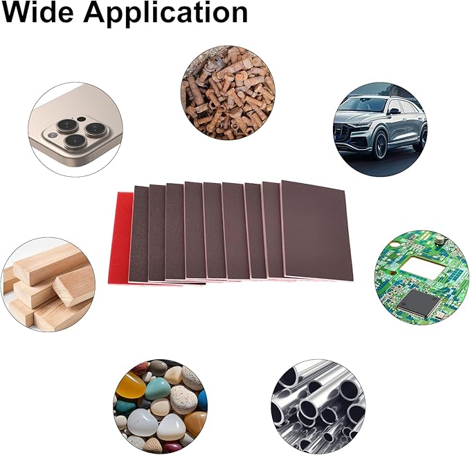 30Pack 3x4 Inch Sanding Sponge Set, Grit 120-3000 with Sanding Blocks, Includes Sandpaper Assortment Reusable for Wood/Metal/Drywall, Dry or Wet Use