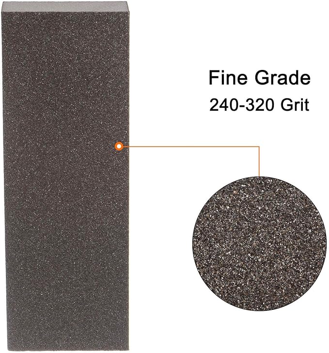 HARFINGTON 4pcs Fine Sanding Sponge Blocks 240-320 Grit Foam Sanding Block for Polishing Kitchen Metal Wood Drywall, 200x70x25mm