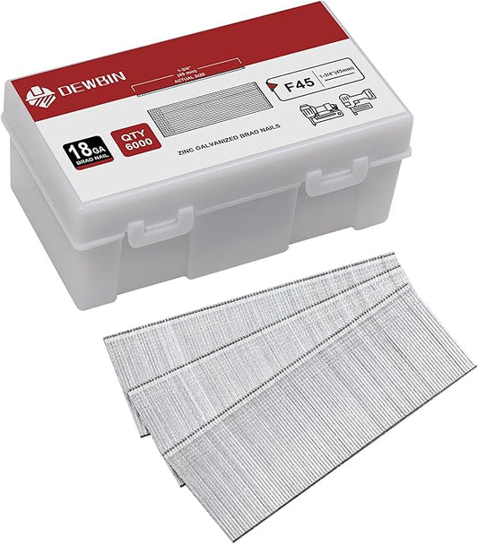 18 Gauge Brad Nails, 6000 Counts 1-3/4-inch 18 GA Brad Nails, Galvanized Nails for Nail Gun, Finishing Nail Gun Nails for Pneumatic, Electric Brad Nailer Gun