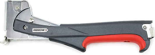 Arrow HTX50 Professional Heavy Duty Hammer Tacker, Manual Stapler for Construction and Insulation, Ergonomic Grip Handle, Dual-Capacity Rear-Load Magazine, Fits 5/16?? 3/8", or 1/2" Staples , Grey