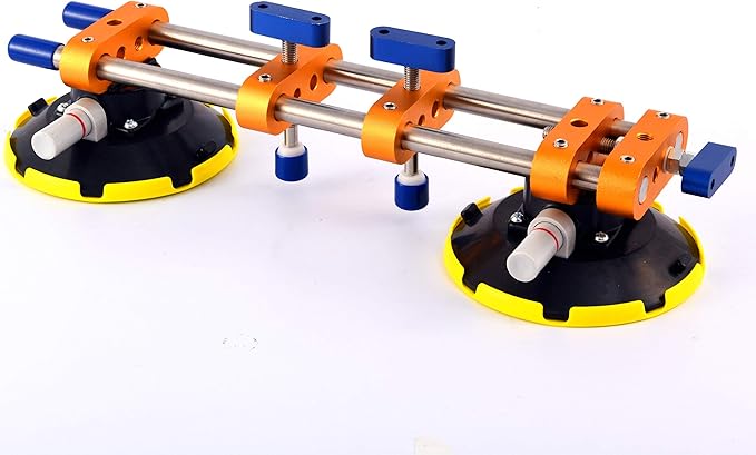 ZUOS A Pairs of Seamless seam Setter with 6" Suction Cups for Seam Joining & Leveling/Professional Countertop, granite竊?Stone, Marble Slab Installation. (double pole 2 PCS)