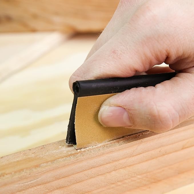 DCT Contour Detail Sanding Grip Pad Wedge Block 8-Pack Set ??Flexible Soft Rubber and Foam Sponge Sand Pads Kit for Wood
