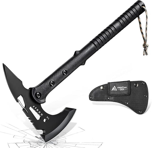 Freelander Hatchet, Sharp Outdoor Axe, Portable Camping Axe with Clip and Sheath, Durable Hatchet for Camping, Hiking, and Outdoor Use with Comfortable Handle, for Men Women