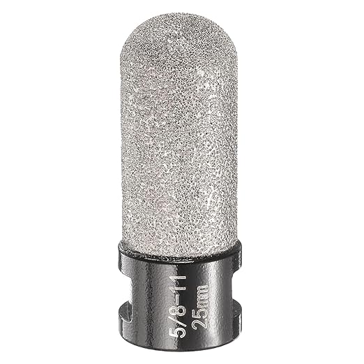 HARFINGTON Diamond Finger Bit 25mm Dia Dry Core Bit with 5/8"-11 Thread Diamond Chamfer Bit for Enlarging Shaping Milling Existing Holes on Porcelain Tile Ceramic Marble Countertop, Black