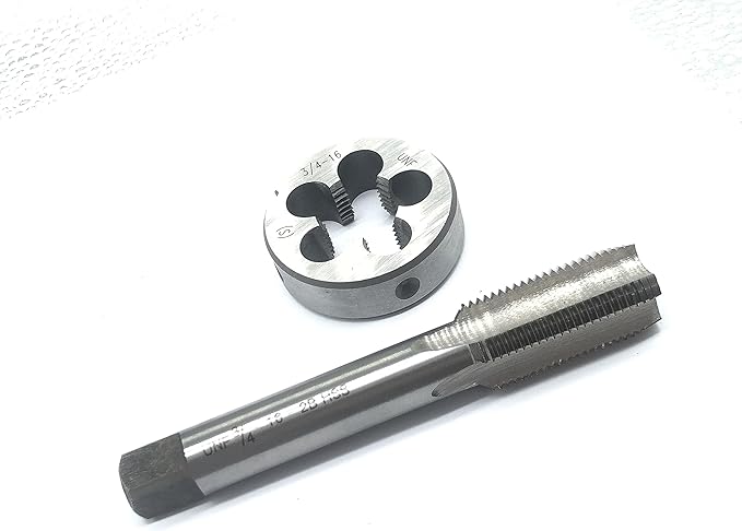 ZOUZMIN 3/4??16 UNF Tap and Die Set, Machine Thread Tap and Round Thread Die Right Hand