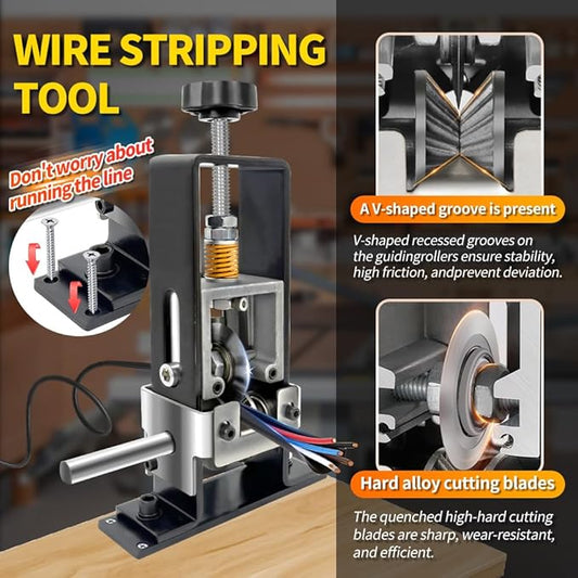 HuanQiuSensmart Wire Stripping Machine Copper Wire Stripper, Automatic Wire Stripper For Drill, Maquina Para Pelar Cables De Cobre, Scrap Wire Stripping Tool