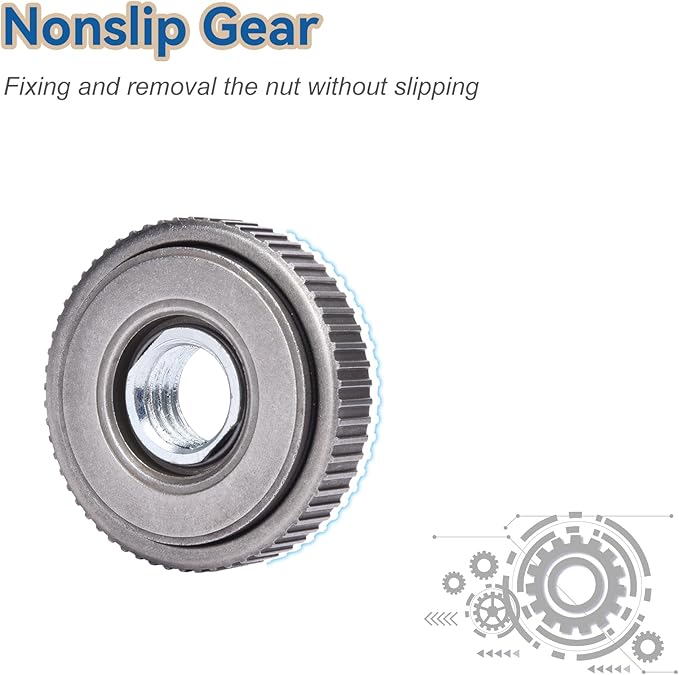 5/8"-11 Thread Angle Grinder Flange Nut, Tool Free Quick Release Lock Nut for for 4쩍" 5" 7" 9" Angle Grinder