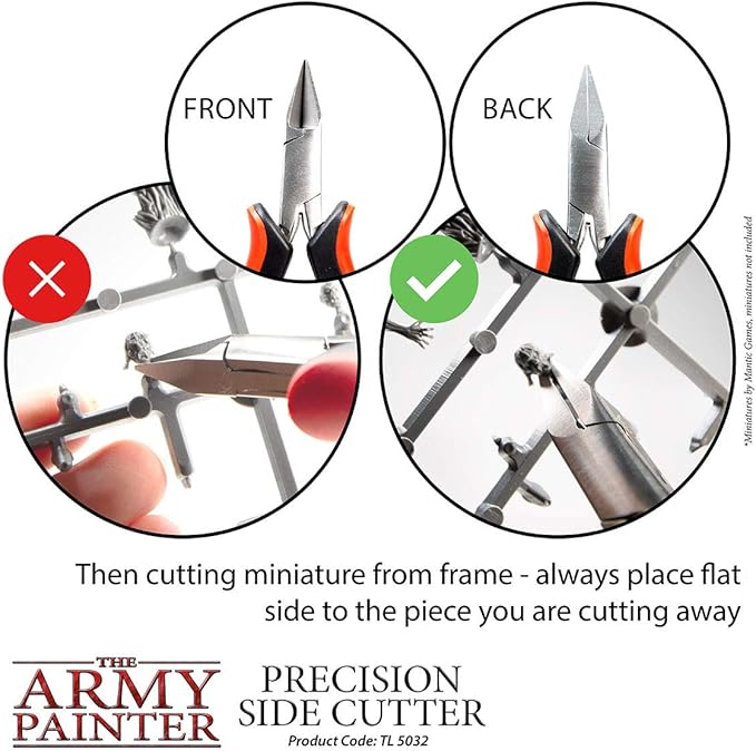 The Army Painter | Precision Side Cutters | Cutters for Plastic, Resin and Metal Figurines - Stainless Steel Precision Tool for Assembling Wargames Table Figures