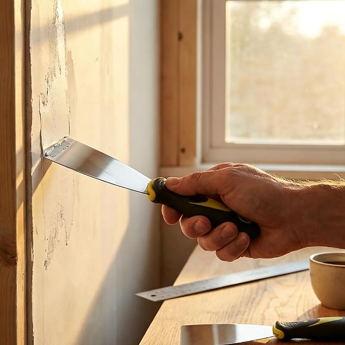 20PCS Putty Knife Set, 2 Inch and 4 Inch Stainless Steel Spackle Knives with Non Slip Handles, Metal Knife Scrapers for Drywall Finishing, Plaster Scraping, Decals, and Wallpaper