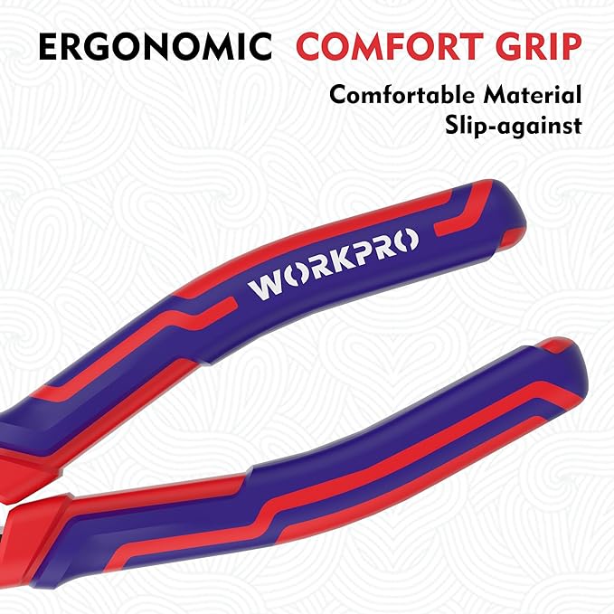 WORKPRO 6??Wire Cutters Heavy Duty CRV Steel, Diagonal Pliers for Cutting Wires Craft, Comfort Grip Handle