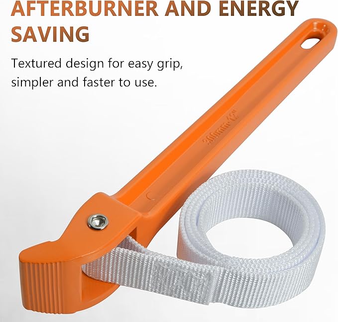 Thsakzo 12" Adjustable WrenchNylon Strap Wrench, For Removing Or Oil Filter Strap Opener Wrench, Pipes, PVC Joints, Shower Heads And Cans