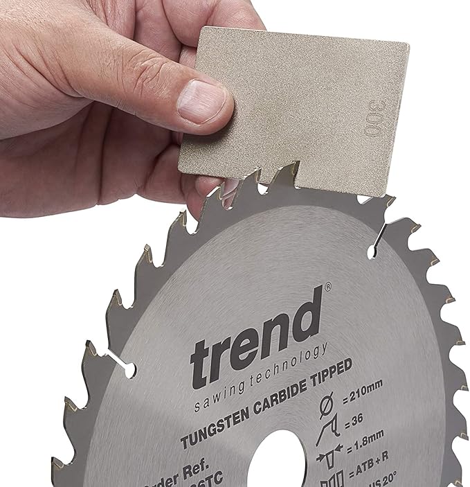 Trend 3-Inch Double-Sided Diamond Sharpening Stone, 300 & 600 Grit, Credit Card Sized Honing Stone with Storage Wallet, DWS/CC/FC