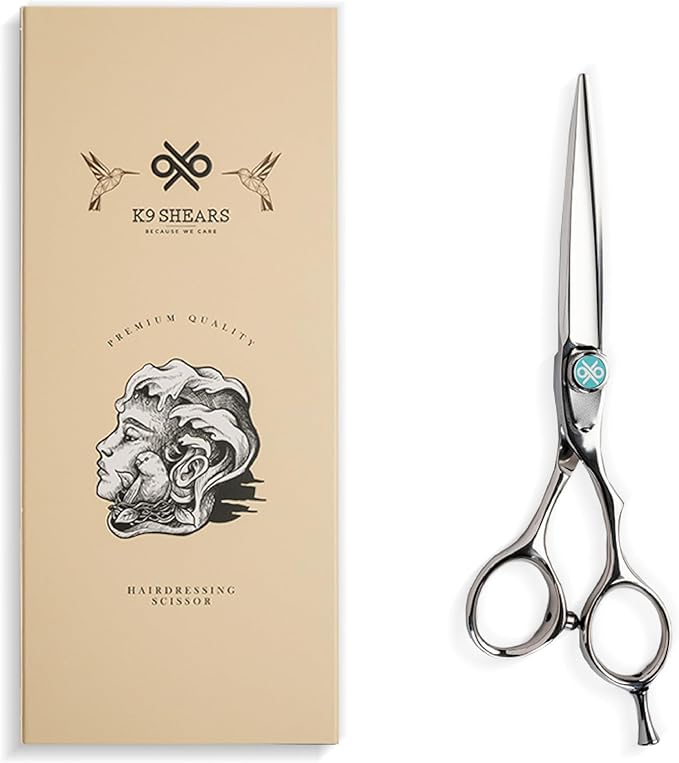 6" Professional Hair Scissors ??Barber Shears Made with Premium VG10 Steel, Lightweight, Razor-Sharp, Handcrafted with Ergonomic Handle and Convex Blade, Also Great for Home Use | K9 Shears