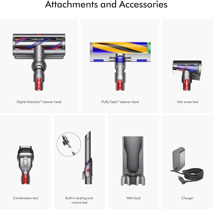 Dyson Gen5detect Cordless Vacuum, 280AW, 3 Power Modes, Up to 70 Minutes,짼 Illumination Reveals dust, HEPA Filtration, All Floor Types