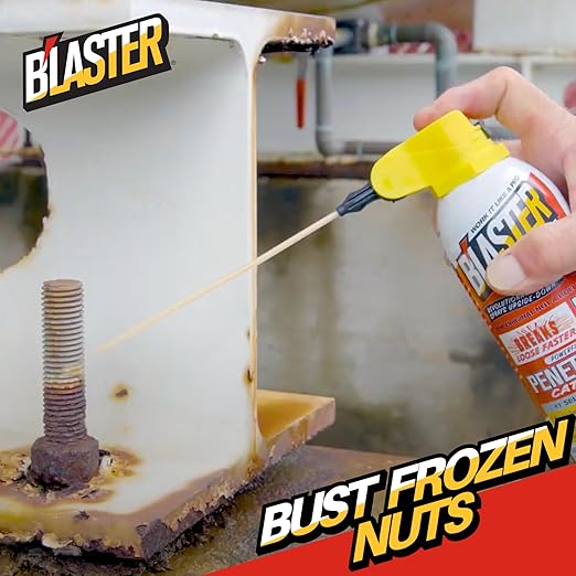 B?셂aster Penetrating Oil Spray ??Rust Prevention Penetrating Fluid ??Loosens Rusted Bolts, Protects Against Corrosion, Multi-Use Anti Rust Spray for Frozen Parts ??11oz (Case of 6)
