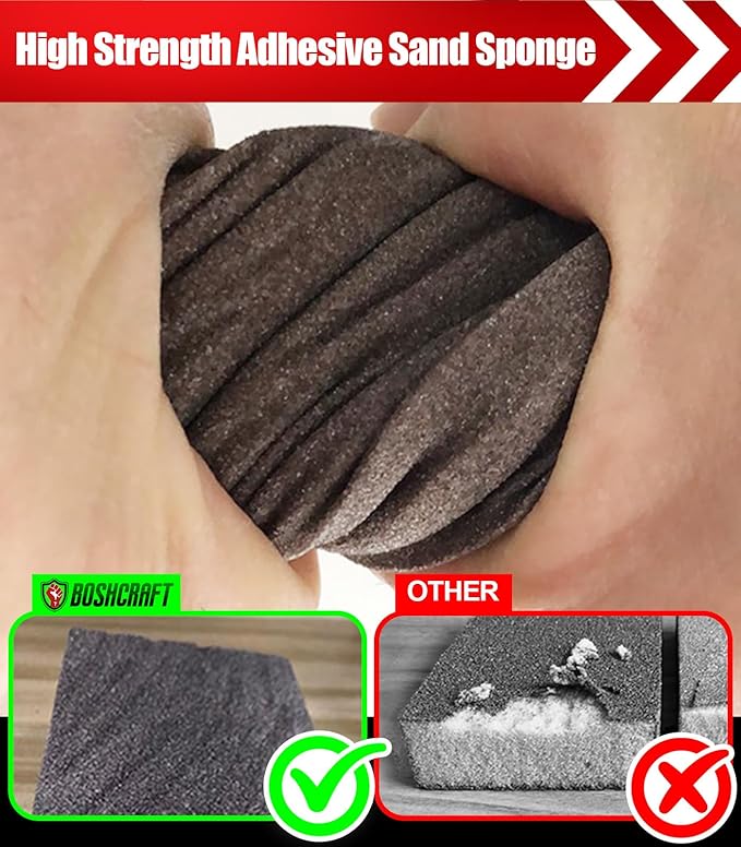 10 Pack Single Sanding Block, Washable and Reusable Sanding Sponge 80/100/120/180/220 Grit Sandpaper Block for Wood Drywall Metal Sand Paper Brick