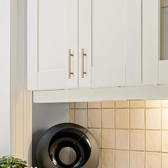 JOY DECOR 30 Pack Champagne Bronze Cabinet Pulls ??6-3/8 Inch Length, 4 Inch (102mm) Hole Center ??Stainless Steel Kitchen Cabinet Handles for Drawer and Cupboard