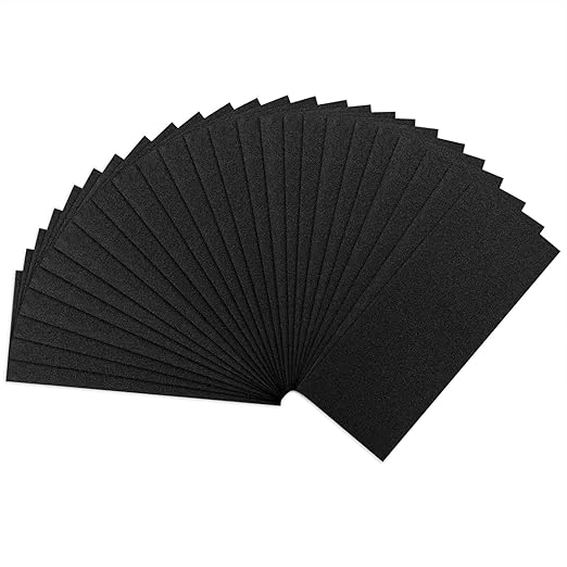 240 grit Sandpaper, Wet Dry Sand Paper 9 x 3.6 Inch for Wood Furniture Finishing, Metal Sanding and Automotive Polishing, 25 Sheets