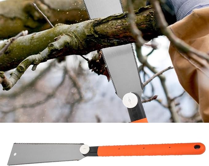 Japanese Saw, Hand Saw Double Pull Saw Long Handle Woodworking Saw Flexible Blade Handsaw for Woodworking 10in