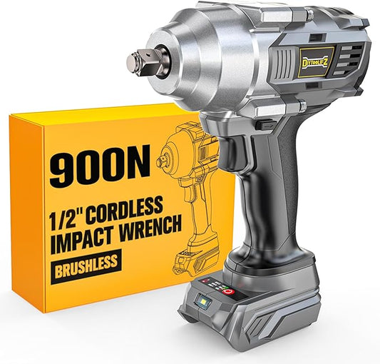 Cordless Impact Wrench 1/2 inch for Dewalt 20V Battery, 750Ft-lbs(1000N. m) Brushless High Torque Impact Wrench Gun Tool with LED Work Light and Belt Clip (Battery Not Included)