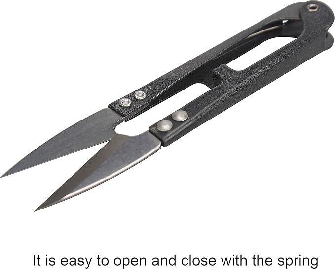 Sewing Scissors Yarn Thread Cutter 4.1inch Mini Small Snips Trimming Nipper Made of High-Carbon Steel Thread DIY Supplies for Stitch Embroidery, Knitting, Crafts (1, Black)