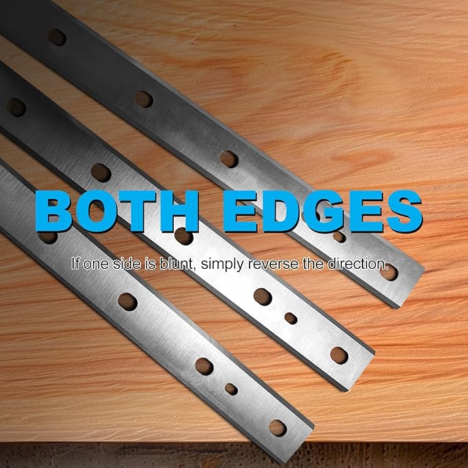 HSS Planer Blades Knives for DeWalt DW734 7342 Thickness Planers with 12.5 inch Replacement Heat Treated Double edge 1 Set (3 pcs)