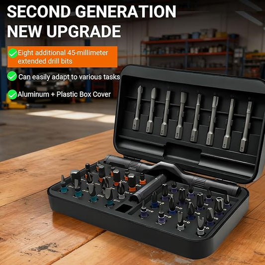 42 in 1 Magnetic Screwdriver Set, 2025 New Ratchet Precision Screwdriver Set, Multi Bit Magnetic Drive Set with Detachable Ratchet Handle, Portable Repair Tool Kit for Repair and Installation