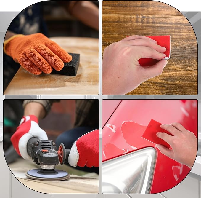 20 PCS 400 Grit Sanding Sponge Set, 3 X 4 Inch Abrasive Sanding Sponges Pads Ultra Fine Sandings Sponges Pads Soft Foam Hand Sandings Block, Soft Foam Hand Sander Block for Model Drywall Metal Wood