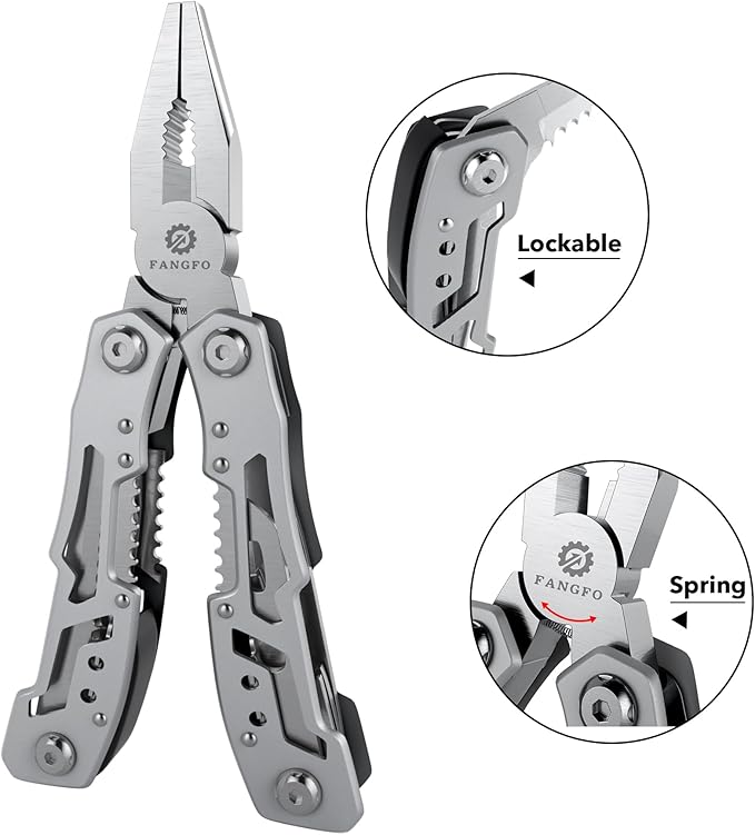 14-In-1 Multitool Pliers竊똏remium Portable Multi Tool 竊똷ith Safety Locking Professional Stainless Steel Multitool Pliers Pocket Knife,Apply to Survival, Camping, Gifts for Dad Husband Boyfriend
