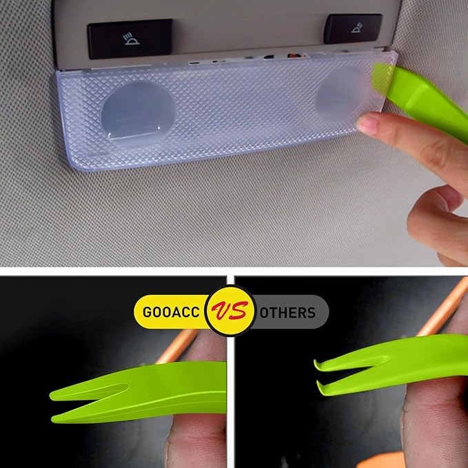 GOOACC Auto Trim Removal Tool Kit No-Scratch Tool Kit for Car Audio Dash Window Molding-4PCS (Green)