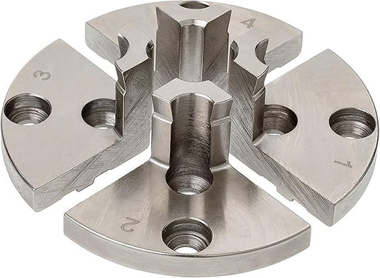 Woodlathe Chuck BMT-J6026 Spigot Jaws, Non-serrated for Woodturning Lathe Chucks, dovetail-shaped outer sides and non-serrated inner sides, Compatible with Super NOVA 2, G3.