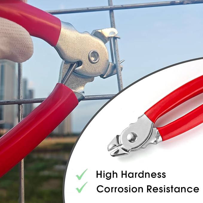 Hog Ring Pliers,Professional upholstery Hog Rings Pliers Kit,Auto Upholstery Installation Tool for Fence,animal pet cages,railings,wires,Ropes,sausage and Meat Casings(Straight Hog Ring Plier)