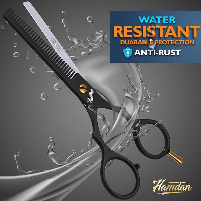 Hair Scissors Thinning Shears for Hair Cutting Hamdan 6.5??Texturizing Shears ??Ultra-Sharp Texture Scissors for cutting hair, Precision Haircut for Salon & Home - Thinning shears for dogs