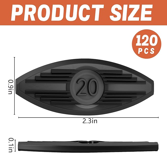 120 Pcs Plastic Joining Biscuits, Self Clamping Plate Joiner Biscuit, Black Biscuit Joiner Attachment for Woodworking Deck Door Furniture Trim