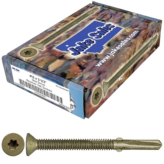 12x2-1/2 Reamer Tek Torx/Star T30 Head - Self-Drilling Wood to Metal Screws - 5 Pound CASE -2475 Screws
