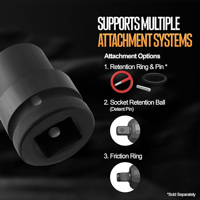 TIGHTSPOT 3/4" Drive 20mm Shallow Impact Socket CR-MO Jumbo Socket 6 Point Strong and Durable for Automotive Truck and Heavy Equipment Repair