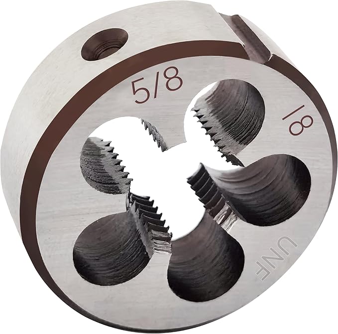 5/8x18 UNF Round Threading Die, 5/8 x 18 Die Machine Right-Hand Thread, Alloy Tool Steel, Accuracy Class: 2A