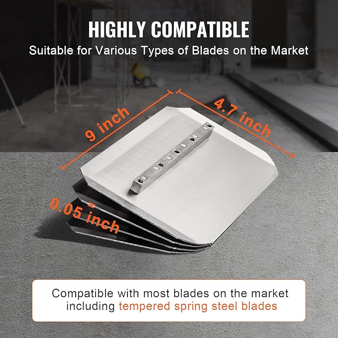 VEVOR Power Trowel, 38??Walk-Behind Cement Trowel with Float Pan, 6HP Gas-Powered Smooth Concrete Surface Finisher, Heavy Duty Commercial Screed Concrete Cement with Finishing Blade, Orange