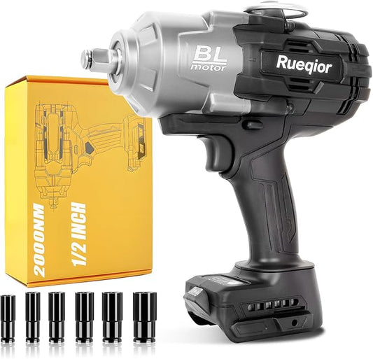 Cordless Impact Wrench 1/2" for Dewalt 20V Battery, Impact Wrench 1700FT-LBS(2300N.m) High Torque Brushless Electric Impact, with 4 Modes Power Impact Driver for Car, Truck, Mower (No Battery)