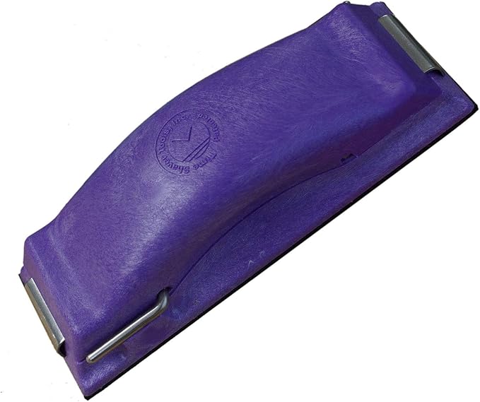 Time Shaver Tools Preppin' Weapon Ergonomic Sanding Block, for Wet and Dry Sanding! Easy to Load, Multi-purpose Plain Paper Sander! 1 Purple Color Coded Hand Sander