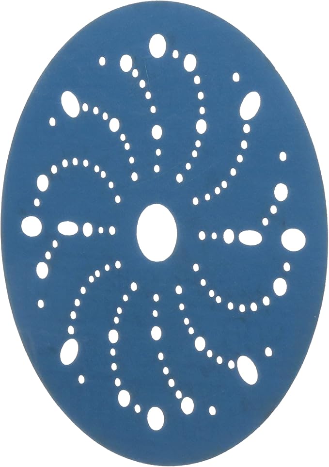 3M Hookit Blue Abrasive Discs 36183, Multi-Hole, Blend Preparation, Paint Preparation, 6 in, 600 Grade, 50 Discs/Carton