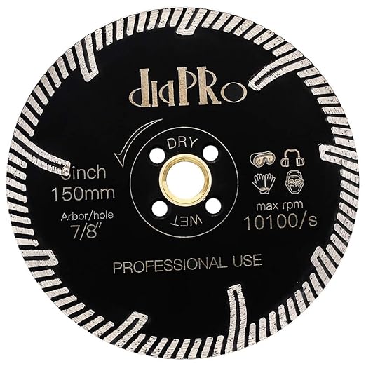 6" Granite Blade Diamond Cutting Blade for Cutting and Grinding Granite Marble Porcelain Tile (6"-1pc)…