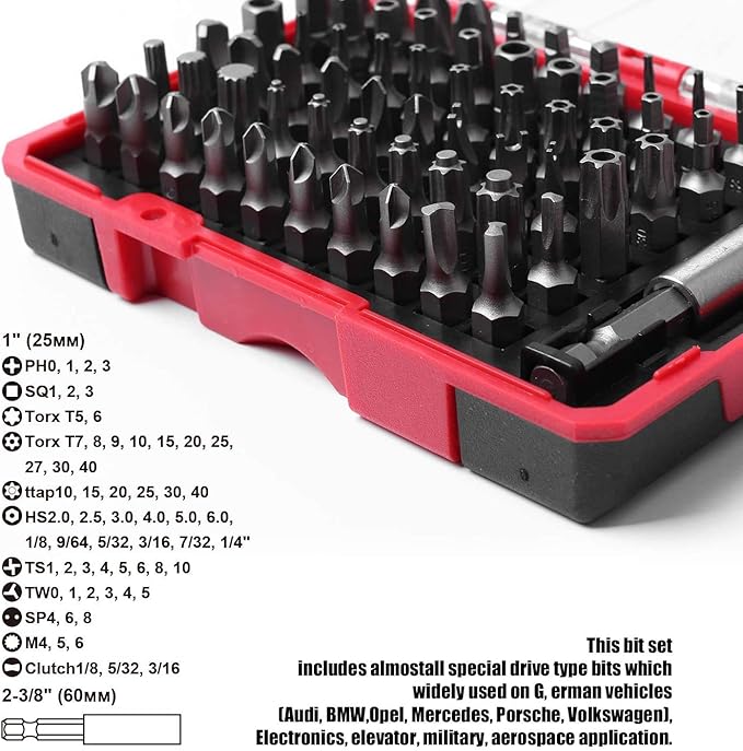 Security Screwdriver Bit Set, 61-Piece