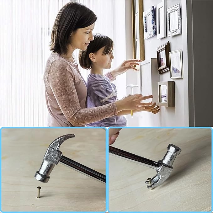 Claw Hammers GooMood 6 in 1 Metal Hammer 【a reliable set of tools for basic home maintenance】Multifunctional Camping Hammer Set Screwdriver Small with Screwdriver Hammers Hand Tools