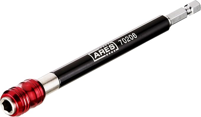 ARES 70206 - Drill Extension Bit Holder - 6-Inch Quick Release - Works With All 1/4-Inch Drive Bits - Quick Release Mechanism Makes Changing Bits a Breeze