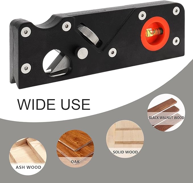 Chamfer Plane with Auxiliary Locator, Woodworking Hand Planer for Quick Edge Planing and radian Corner Plane Trimming, Hand Chamfering Planer for Professional Woodworkers