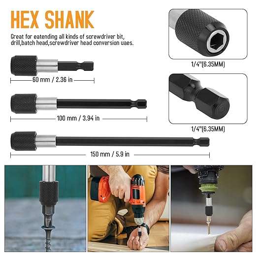 Tietoc Stocking Stuffers for Men, 22PCS Flexible-Drill-Bit-Extension Set Christmas for Men, 105째Right-Angle-Drill Attachment Socket Adapter Bendable Screwdriver Bit, Cool Gadgets Present Ideas Gifts