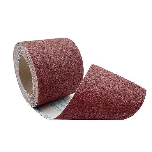 60 Grit Sandpaper Roll 4.5'' Wide 10Yard (= 71Pcs 1/4 Sheet Sandpaper) Abrasive Emery Cloth Sand Paper Roll for Dry Wet Sanding Polishing Wood Metal Glass Automotive Furniture PVC Primers (60 Grit)
